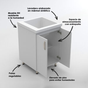 Alternative view of RH Mueble Lavadero 60X60