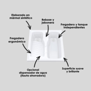 Alternative view of Lavaropas Aqua 60X60